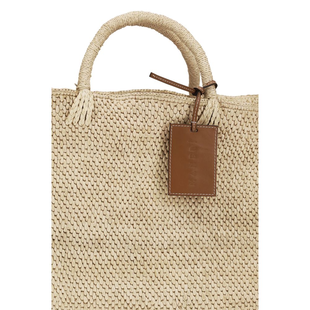 Manebi Beige Bast-Handtasche