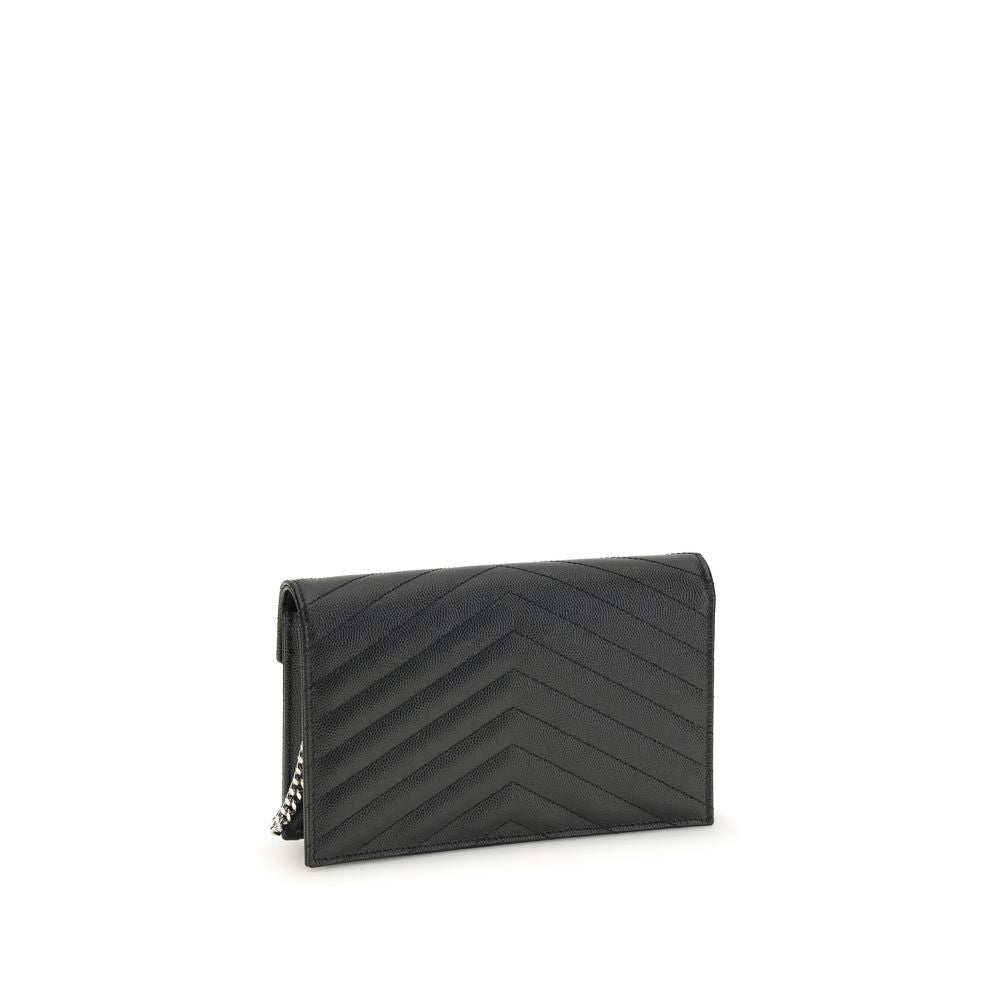 Saint Laurent Schultertasche aus schwarzem Kalbsleder (Bos Taurus)