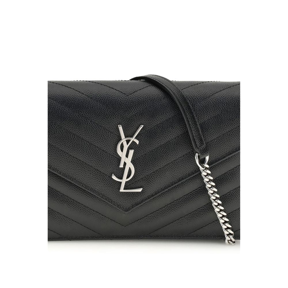 Saint Laurent Schultertasche aus schwarzem Kalbsleder (Bos Taurus)