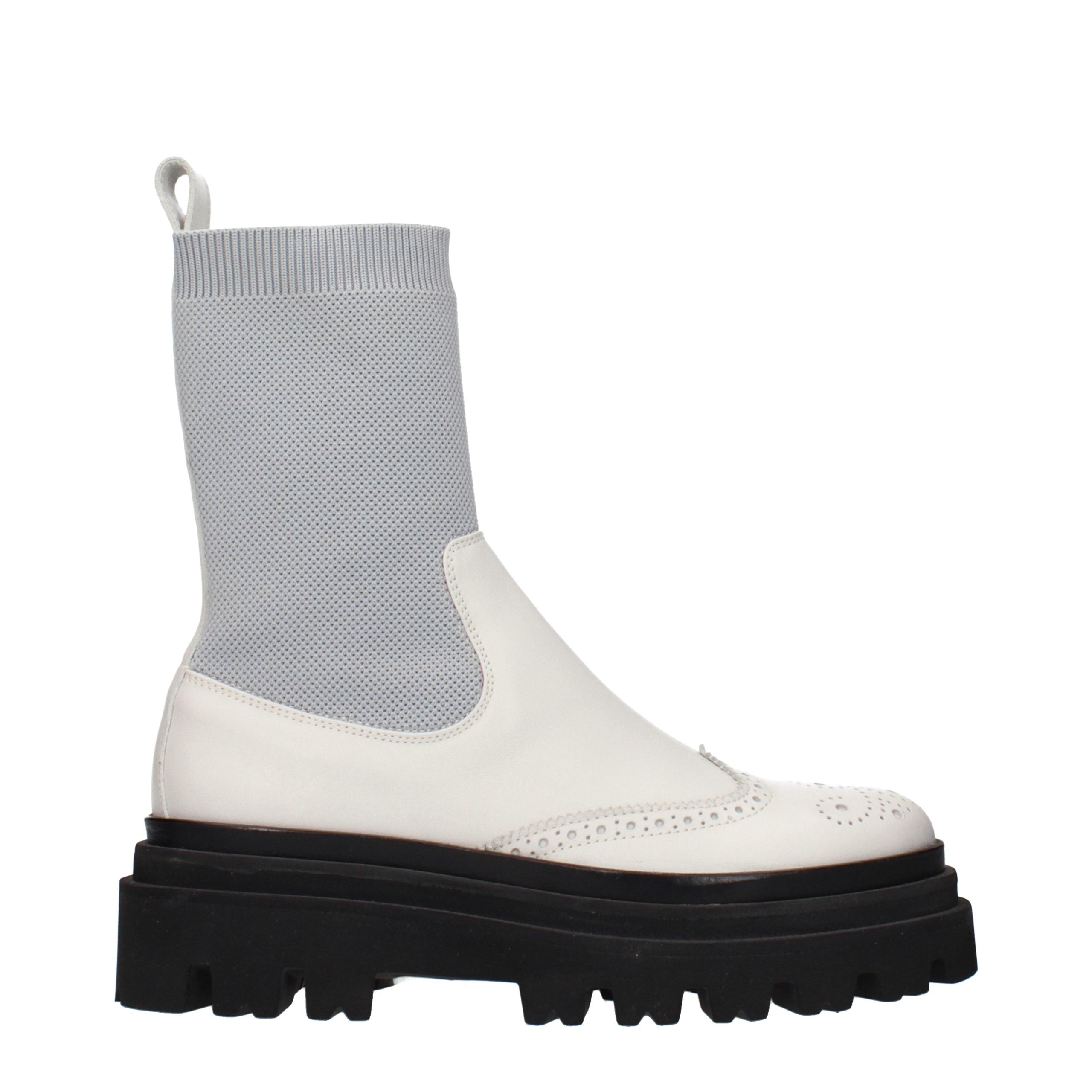 Eleventy Gray Leather Chelsea Boots