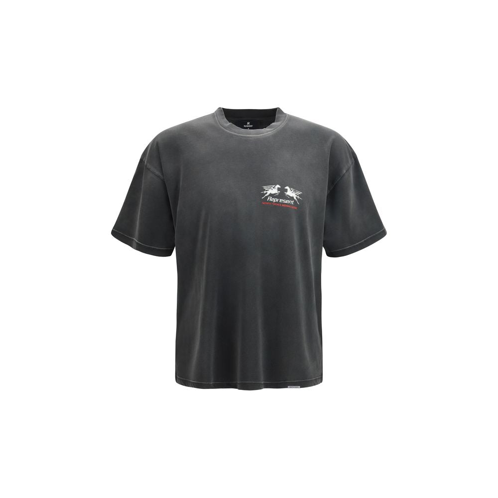 Graues Baumwoll-T-Shirt repräsentieren
