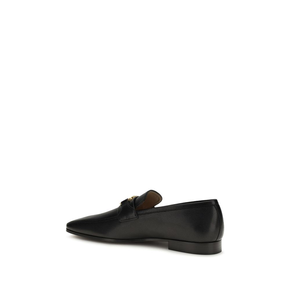 Valentino Garavani Schwarze Slipper aus Ziegenleder