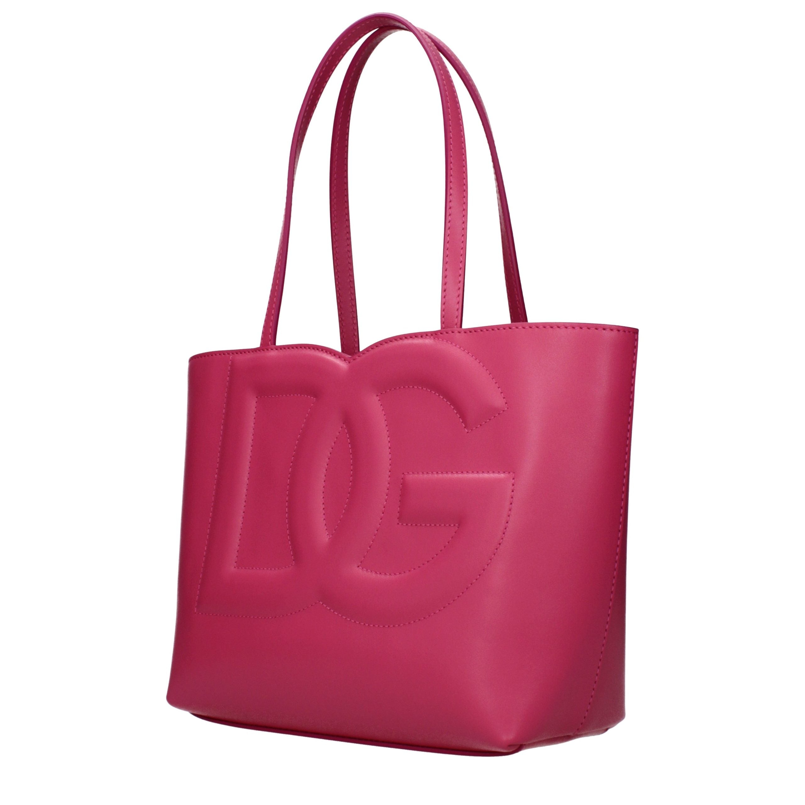 Sac à main en cuir rose Dolce & Gabbana