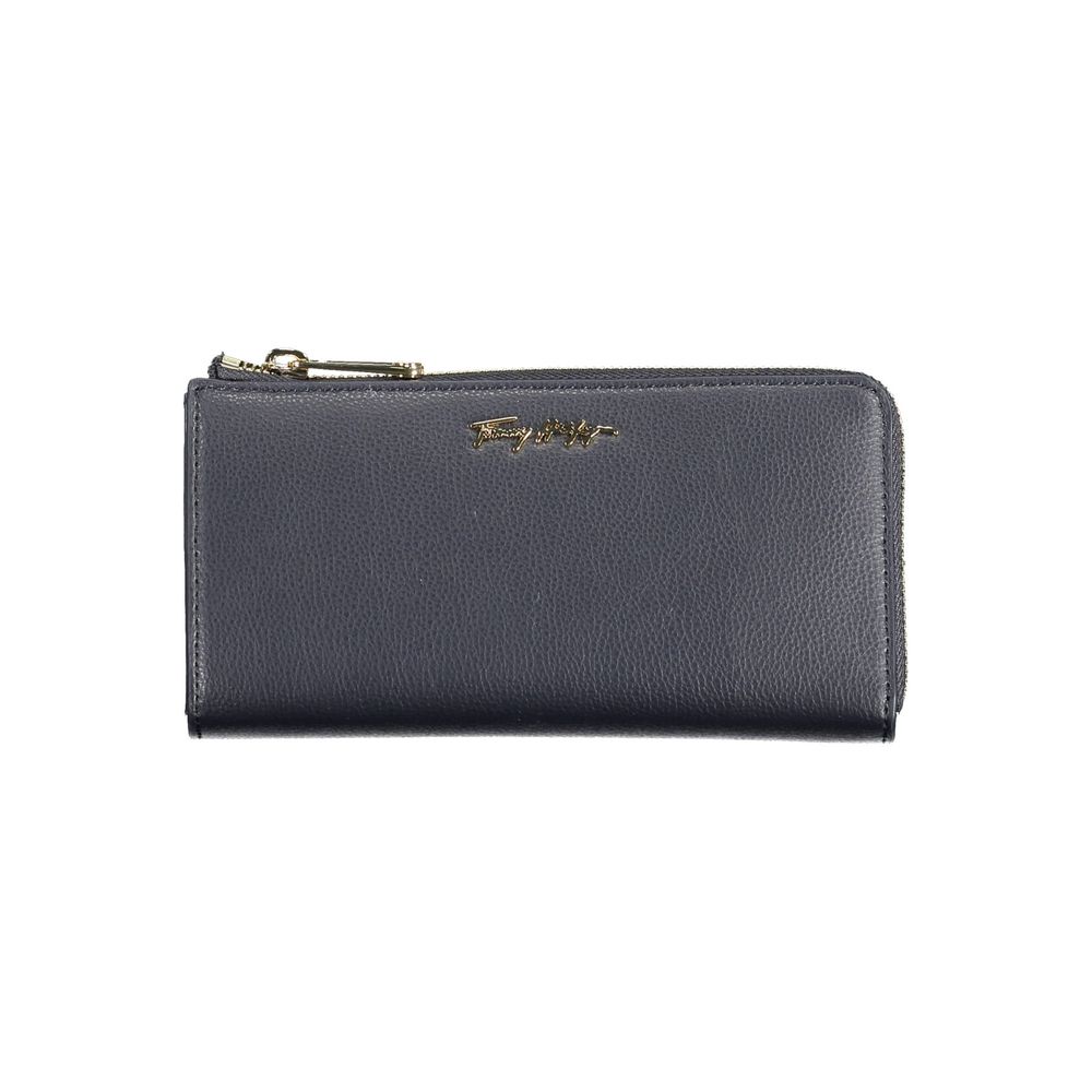 Tommy Hilfiger Damen-Geldbörse aus blauem Polyurethan
