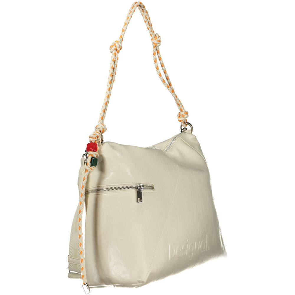 Desigual Ecru Polyurethan Damenhandtasche