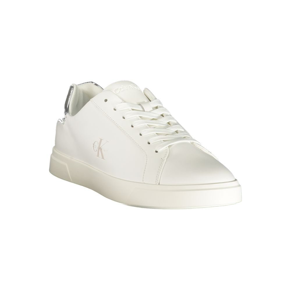 Calvin Klein White Polyester Low Top Sneakers