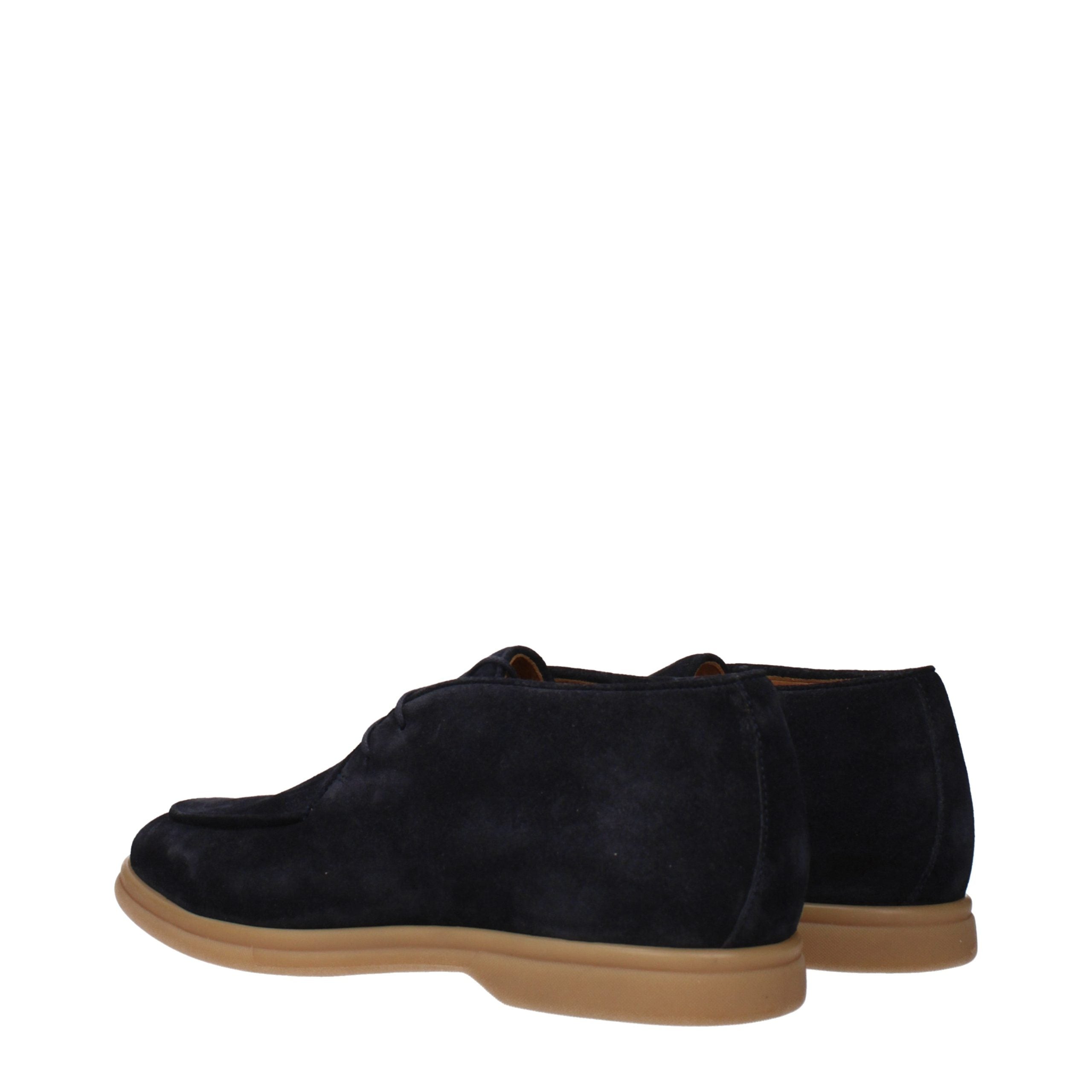 Eleventy Blaue Leder Oxfords und Derbys