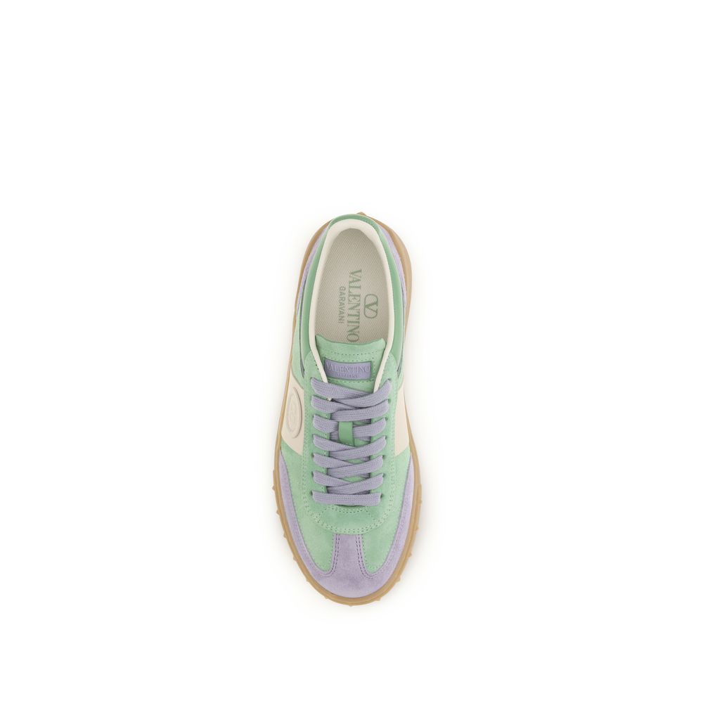 Valentino Garavani Mehrfarbige Low-Top-Sneaker aus Kalbsleder Bos Taurus