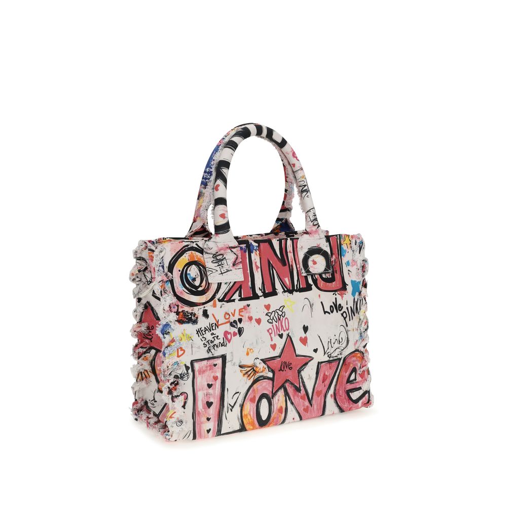 PINKO Mehrfarbige Baumwoll-Schultertasche