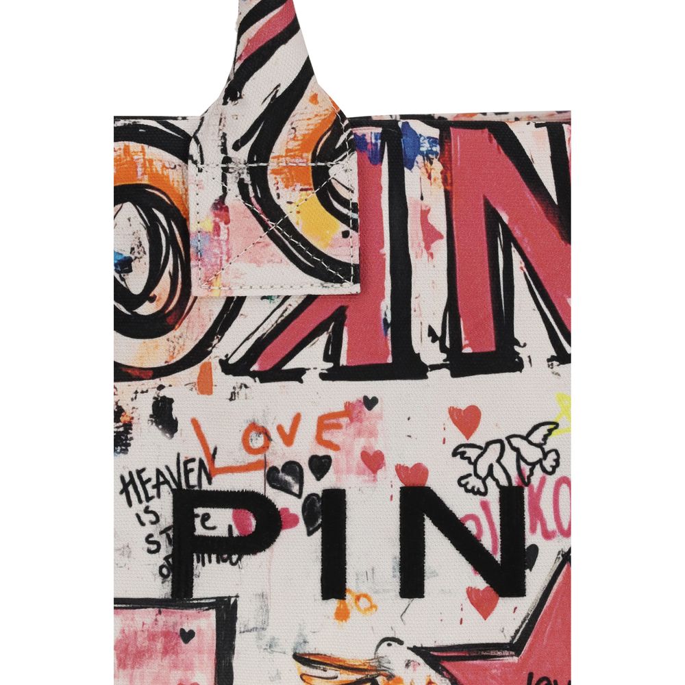 PINKO Mehrfarbige Baumwoll-Schultertasche