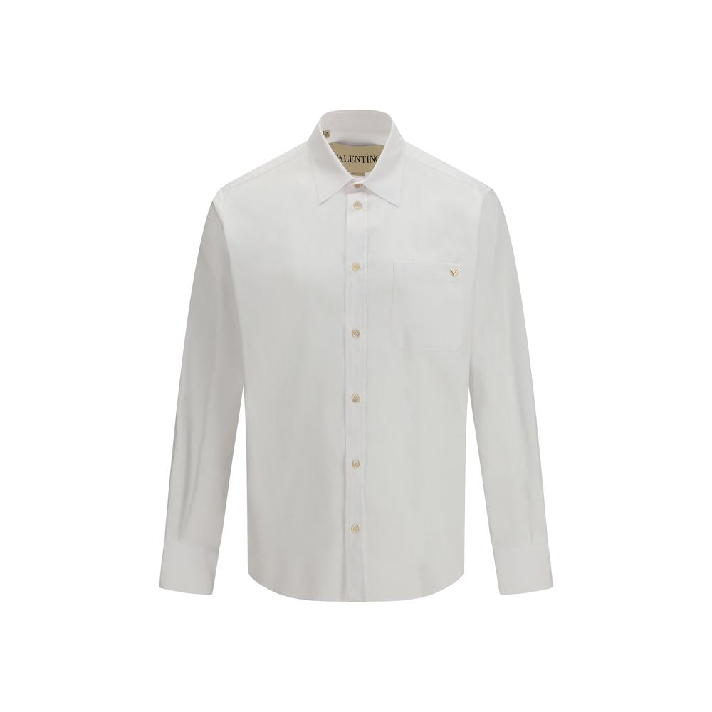 Valentino White Cotton Dress Shirt