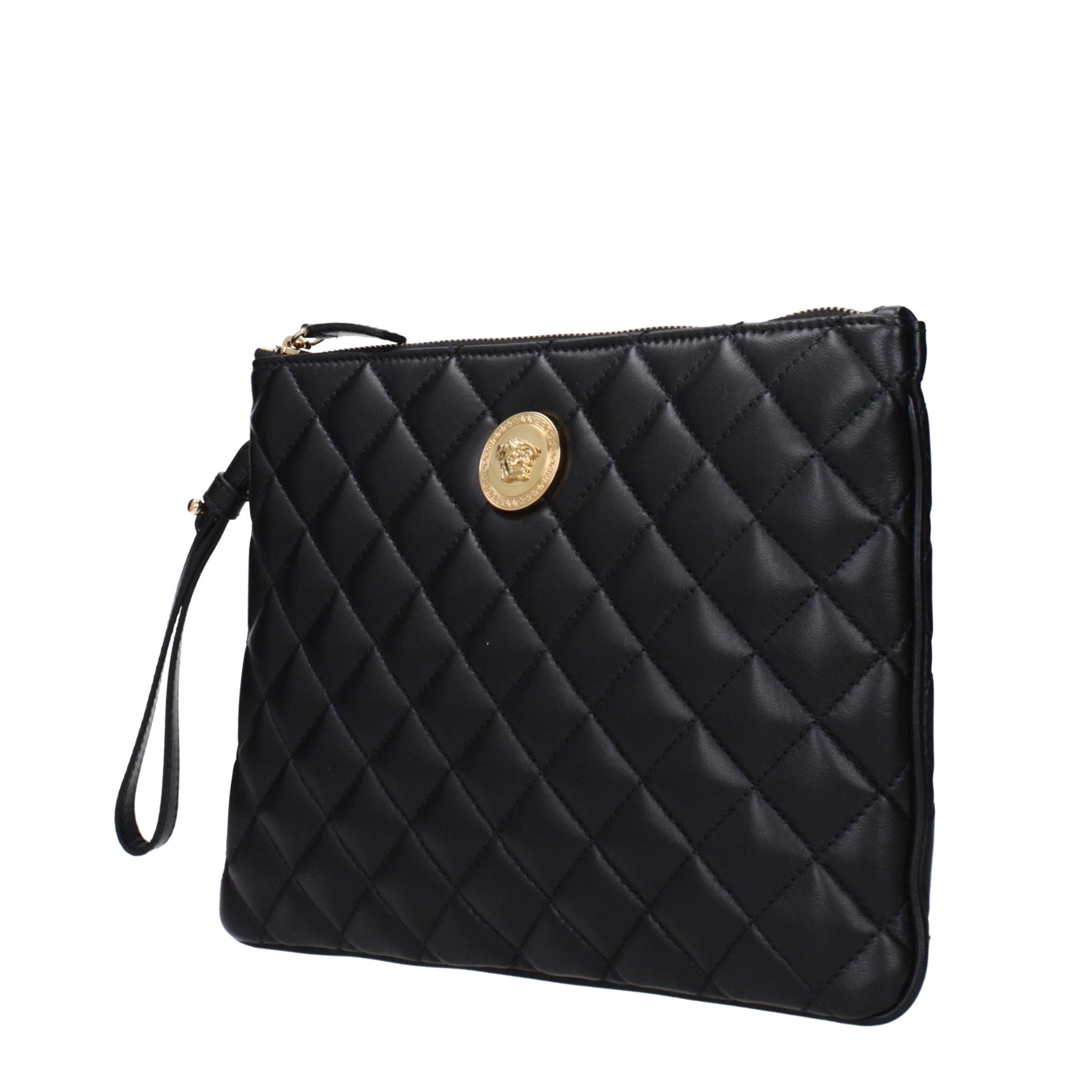 Versace Black Leather Clutch Bag