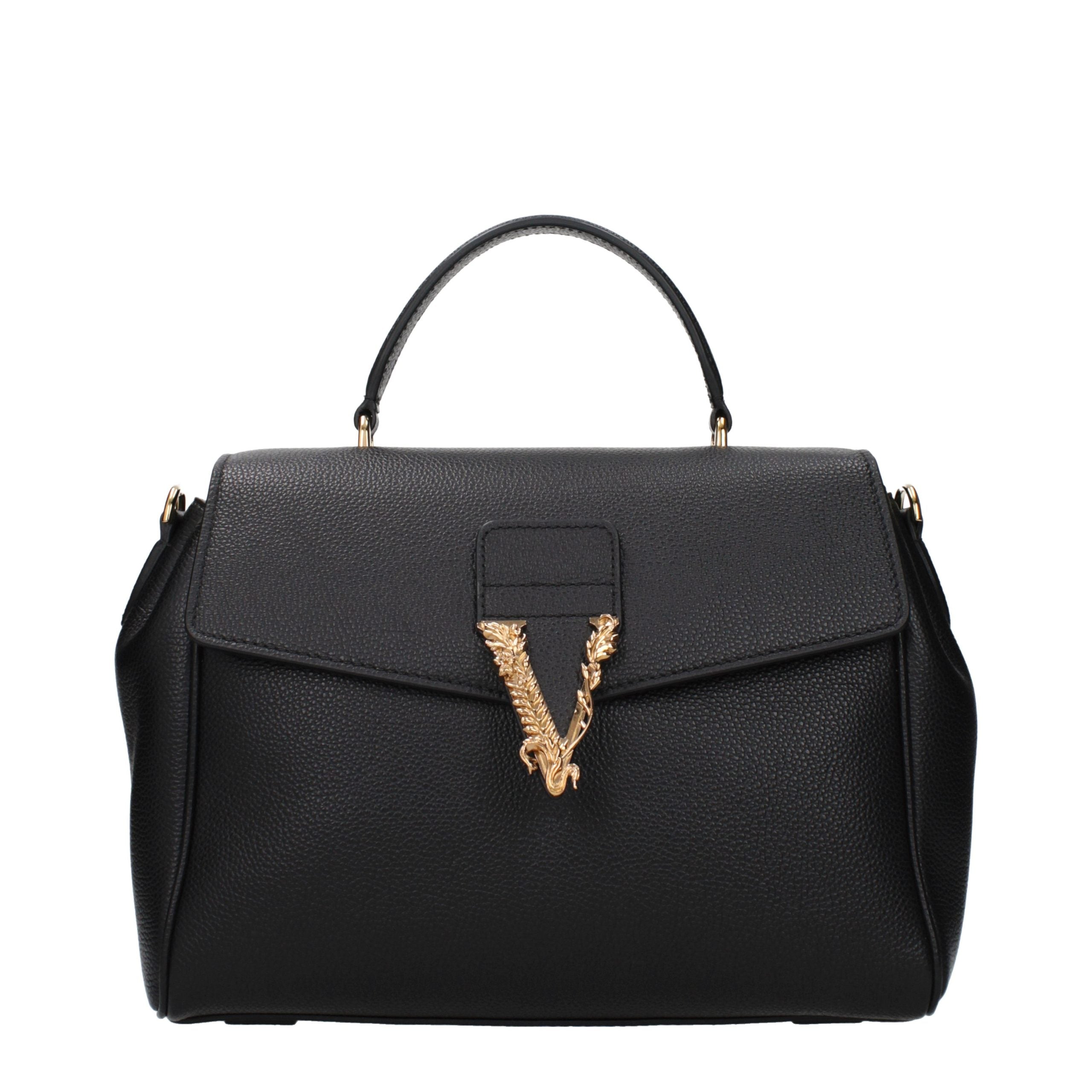 Versace Black Leather Handbag