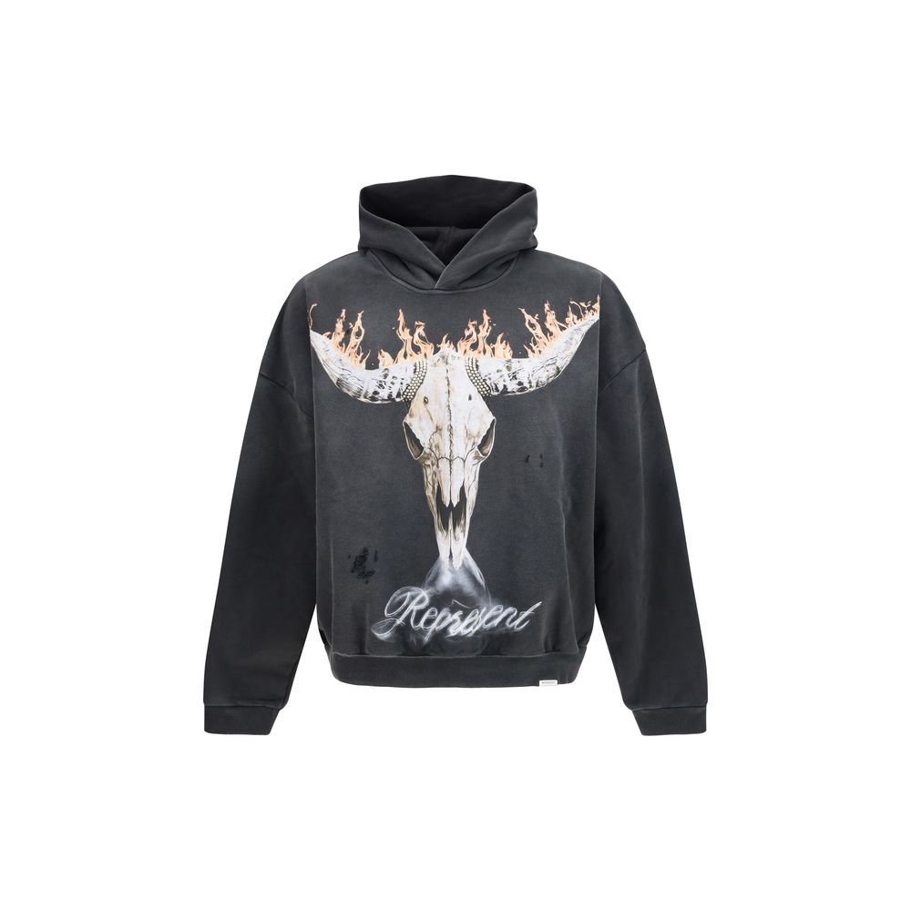 Graues Baumwoll-Sweatshirt darstellen