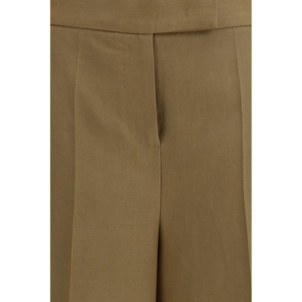 Max Mara Bicolor Leinen-Bermudashorts