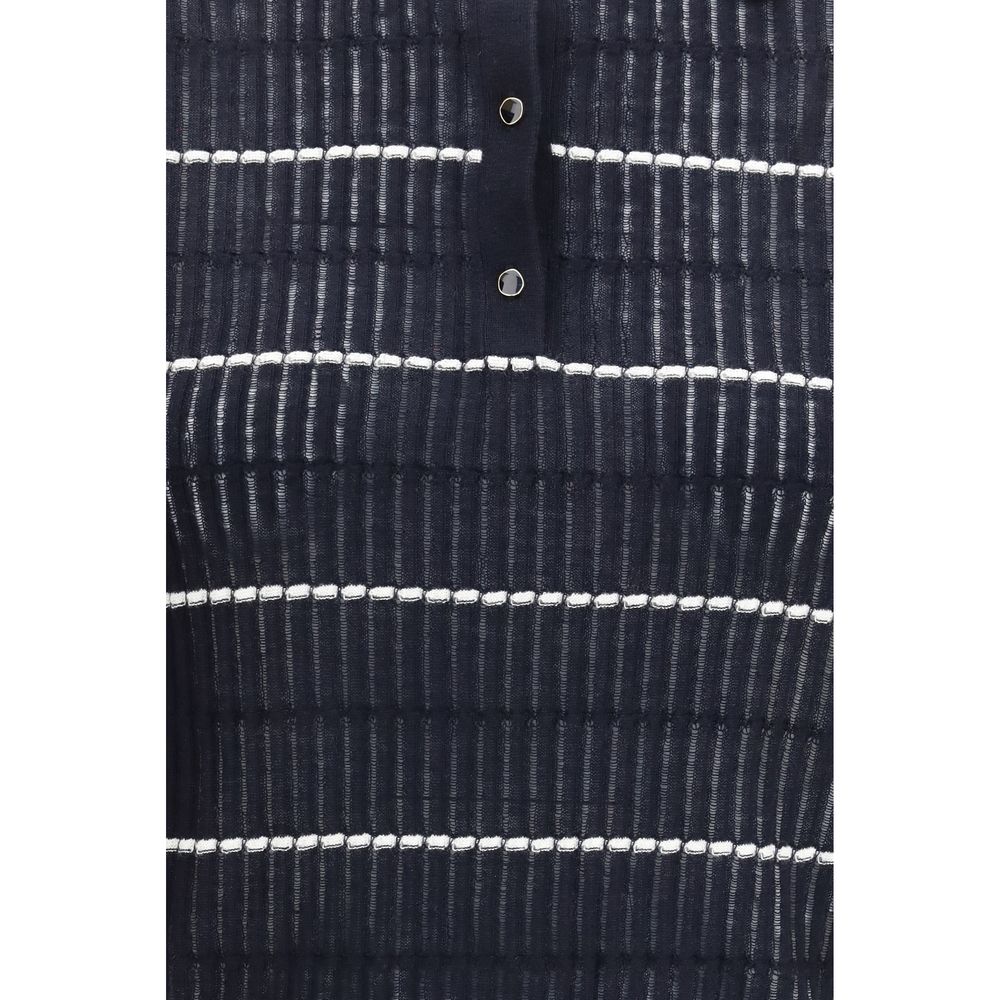 Polo Max Mara en soie bleue