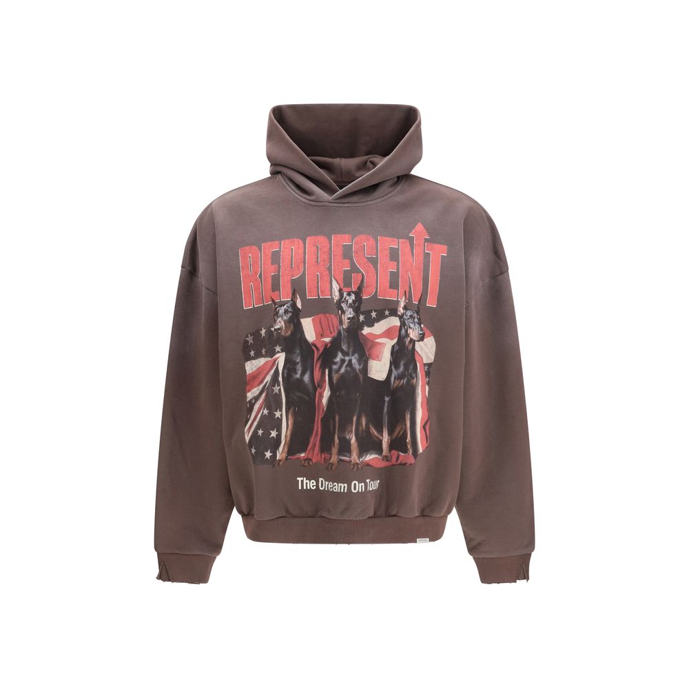 Braunes Baumwoll-Sweatshirt darstellen