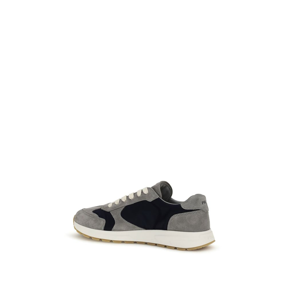 Baskets Prada en cuir de veau bleu Bos Taurus
