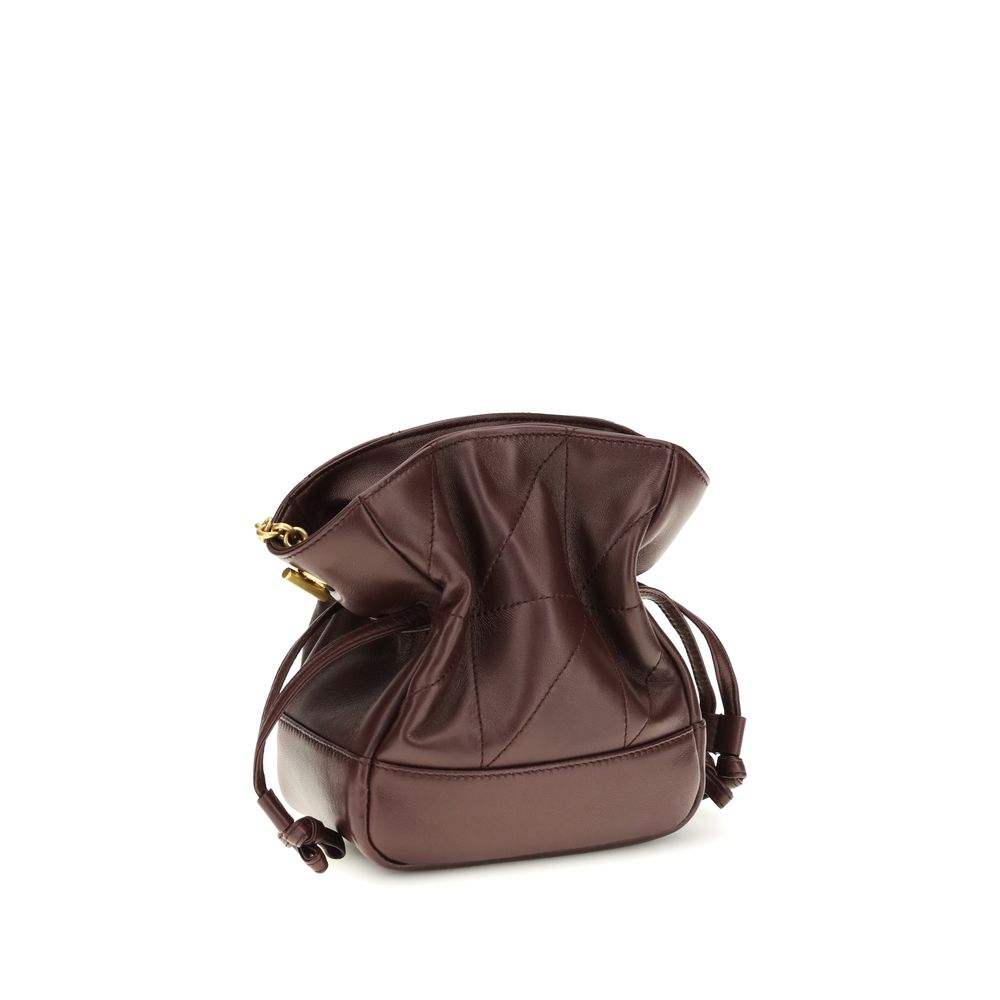 Saint Laurent Bordeaux Clutchtasche aus Lammleder Ovis Aries Aries