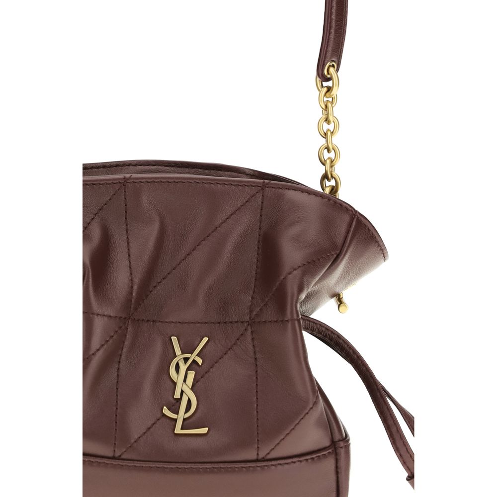 Saint Laurent Bordeaux Clutchtasche aus Lammleder Ovis Aries Aries