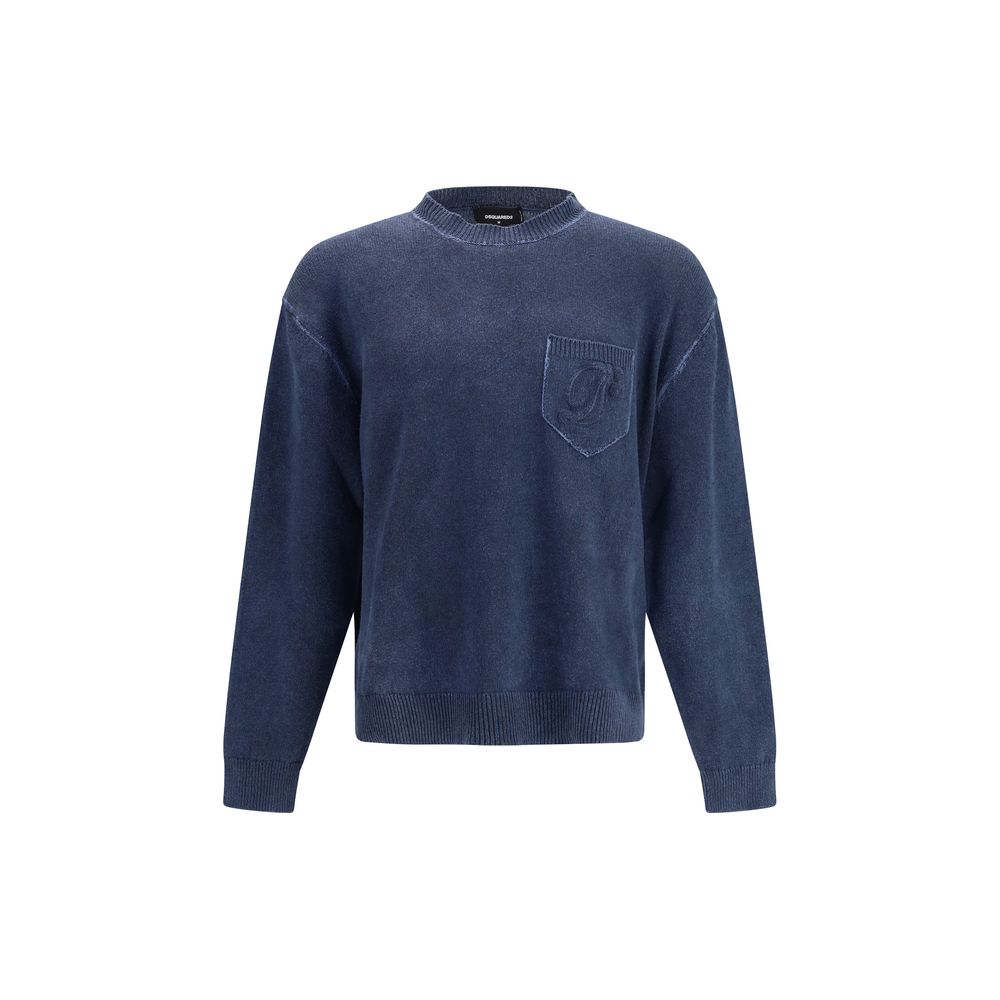 Dsquared² Blue Polyester Sweatshirt