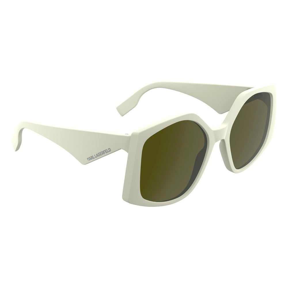 Karl Lagerfeld weiße Injected-Sonnenbrille