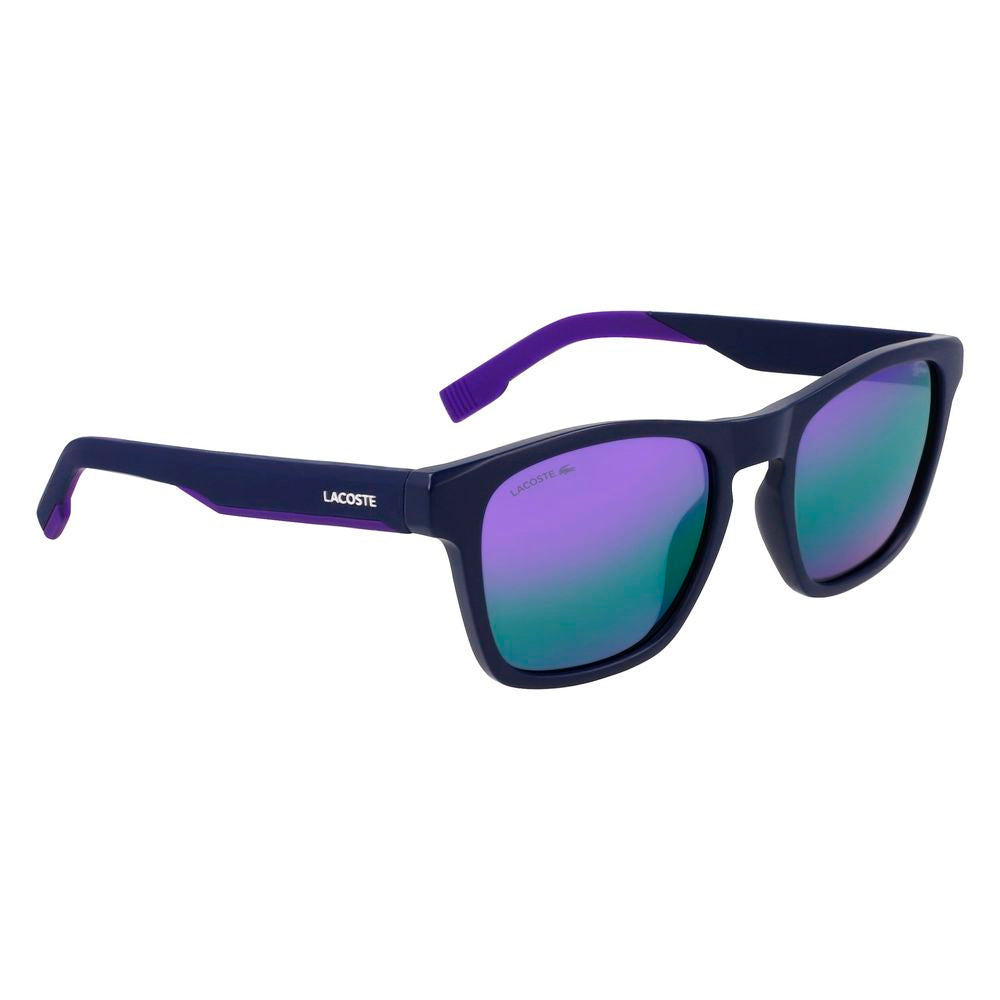 Lunettes de soleil injectées bleues Lacoste