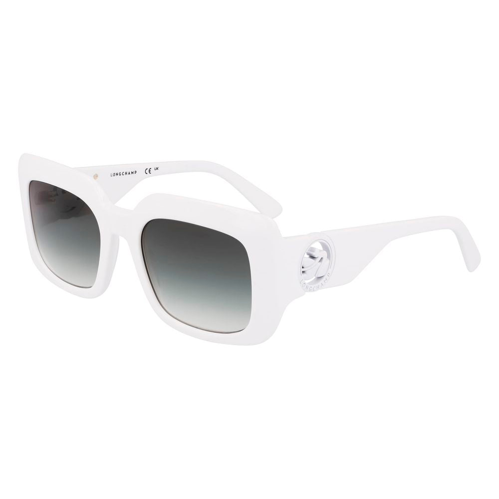 Longchamp White Acetate Sunglasses