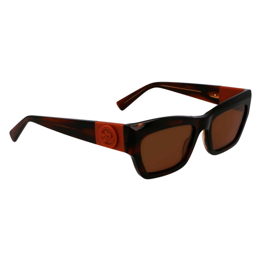 Longchamp Braune Acetat-Sonnenbrille