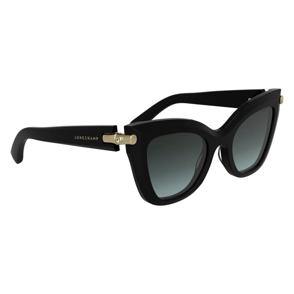 Longchamp Black Acetate Sunglasses