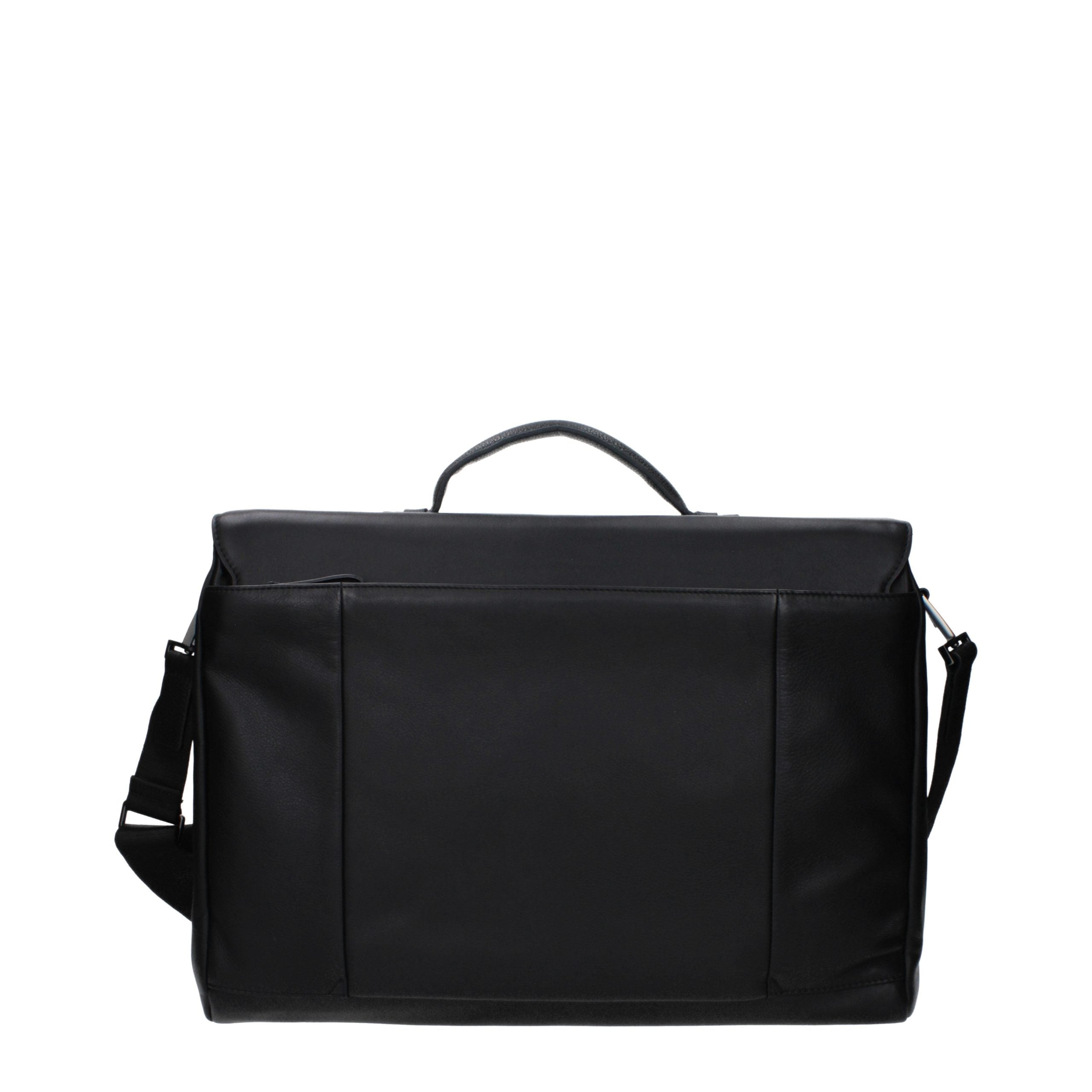 Piquadro Businesstasche und Laptoptasche aus schwarzem Leder