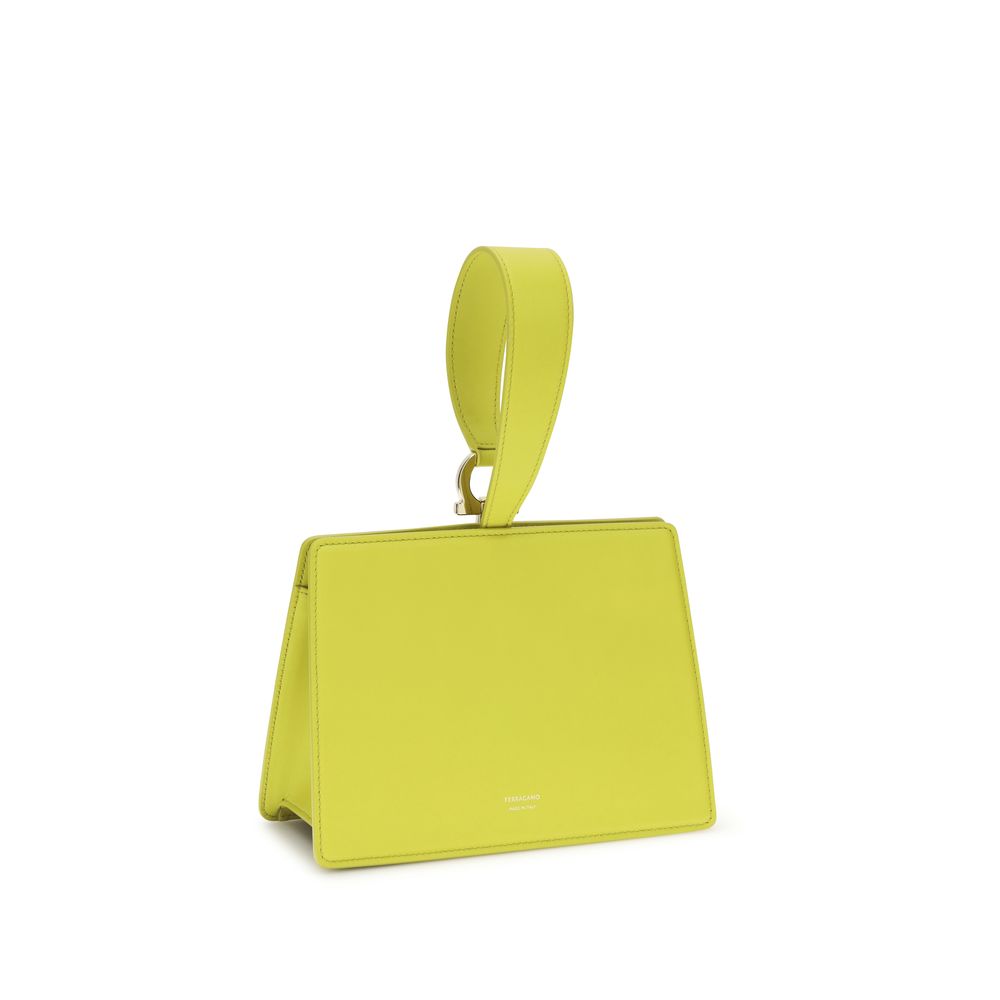 Ferragamo zweifarbige Clutch aus Kalbsleder Bos Taurus