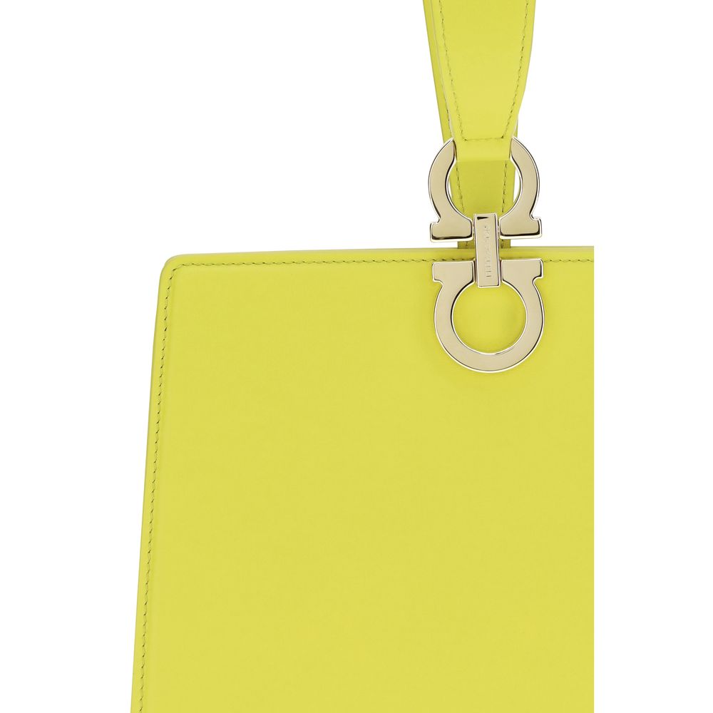 Ferragamo zweifarbige Clutch aus Kalbsleder Bos Taurus