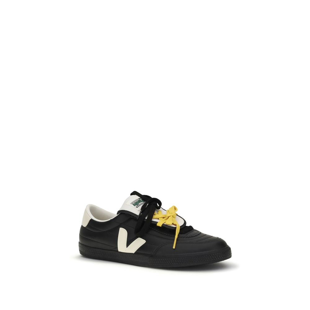 Veja Black Calf Leather Bos Taurus Athletic Sneakers