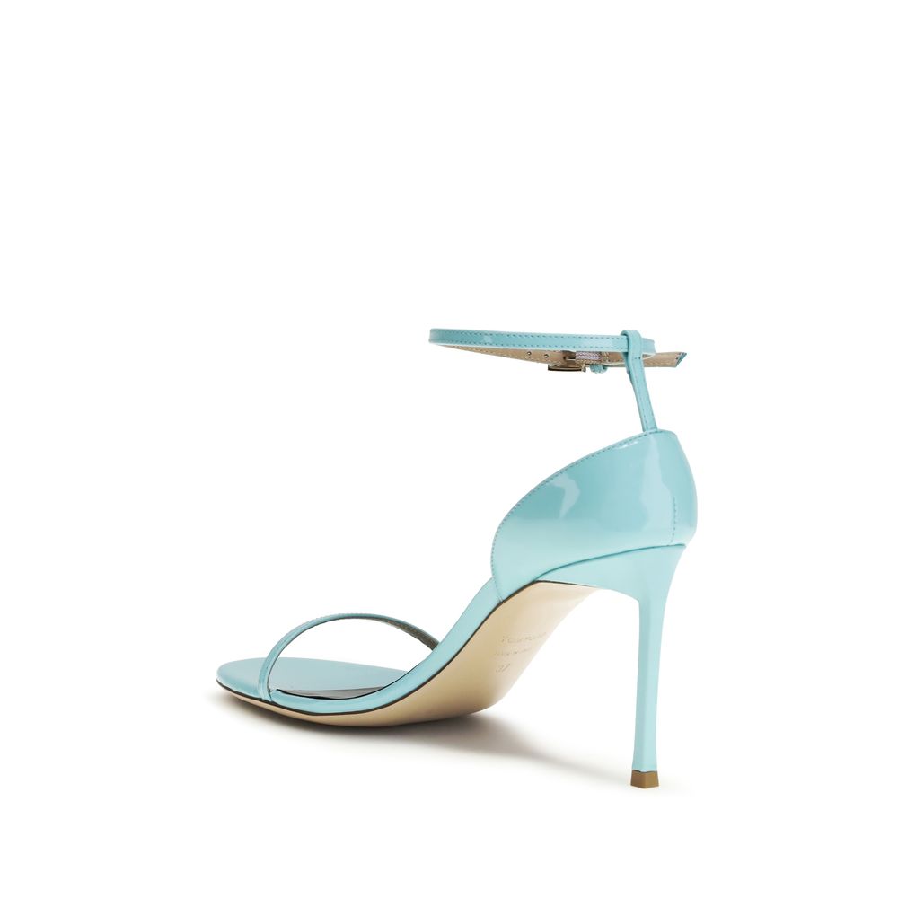Tom Ford blaue Kalbsleder-Sandalen mit Stilettoabsatz