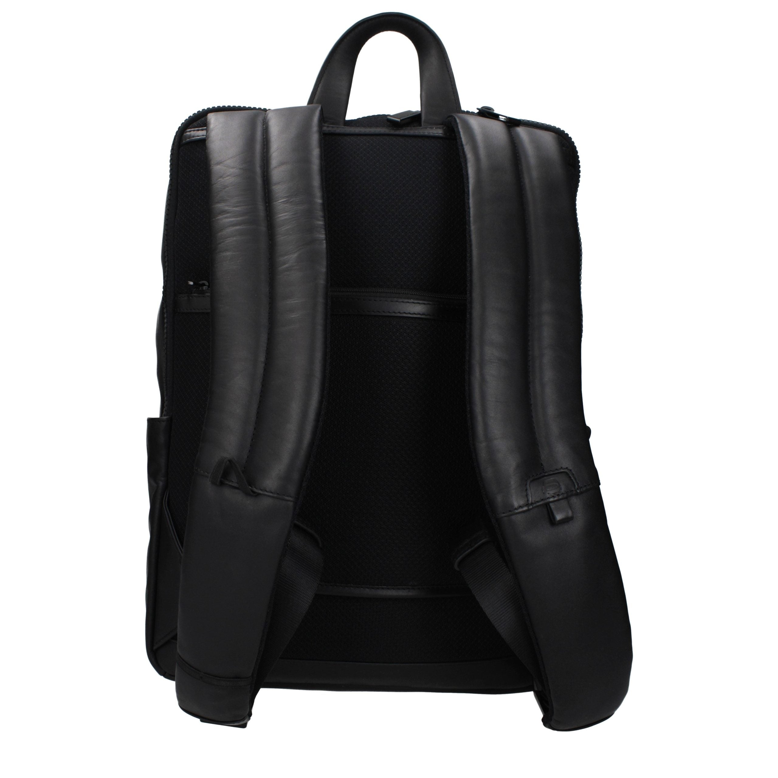 Piquadro Rucksack aus schwarzem Leder