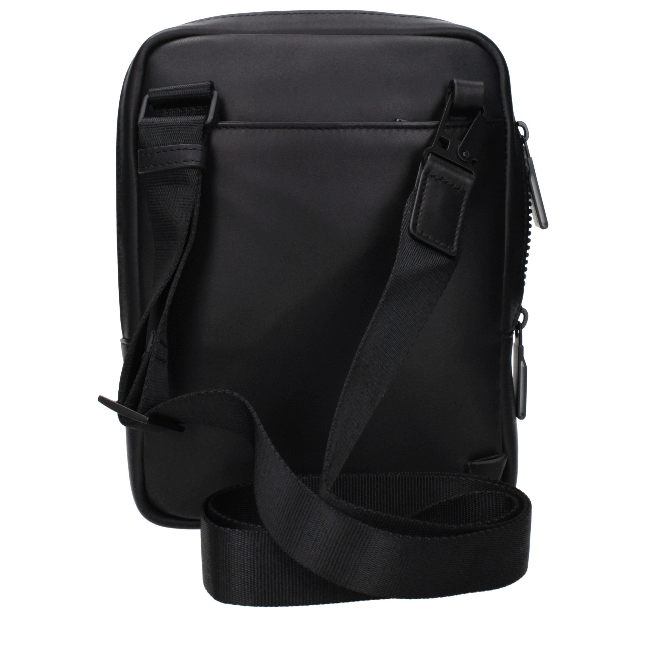 Sac bandoulière Piquadro en cuir noir
