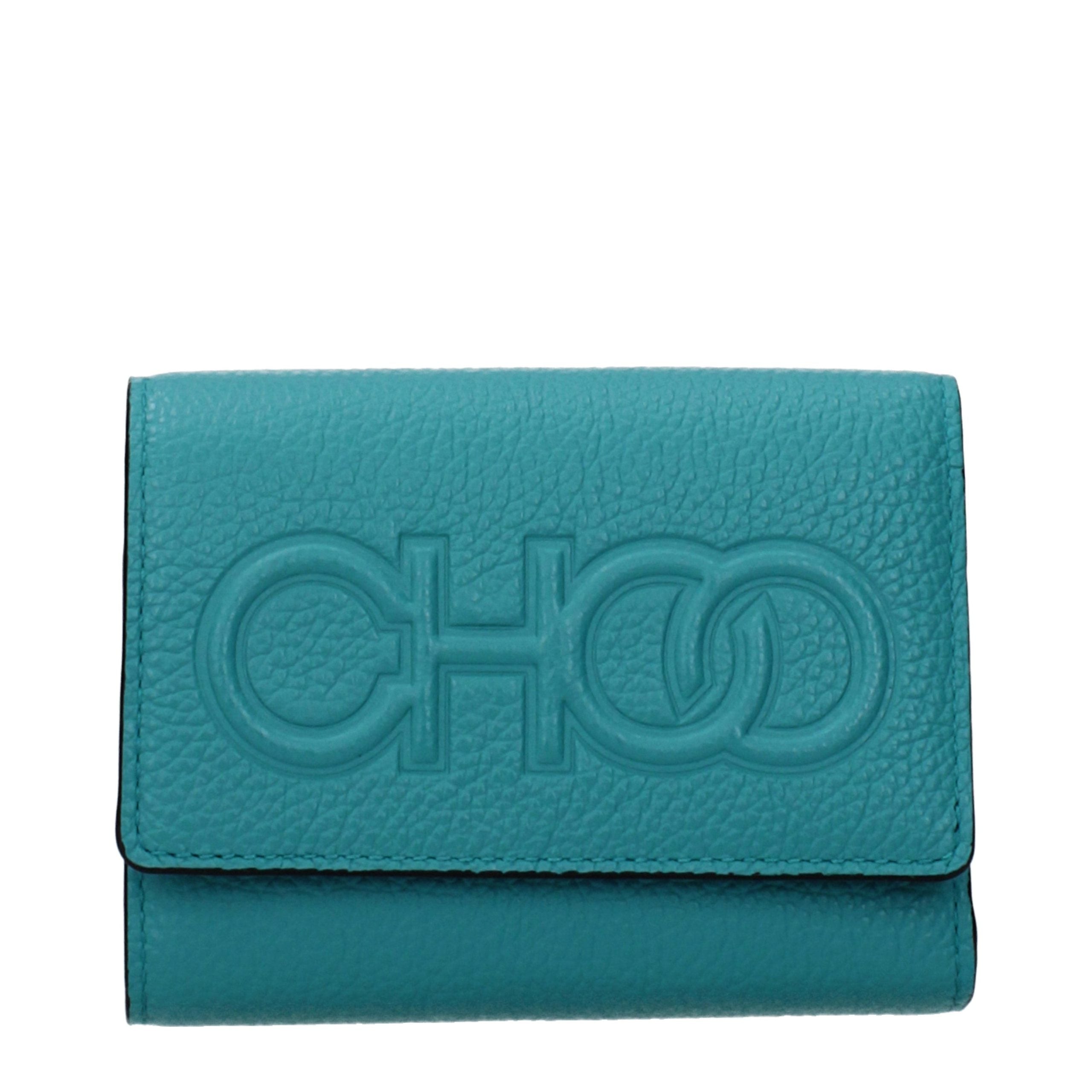 Jimmy Choo Green Leather Wallet