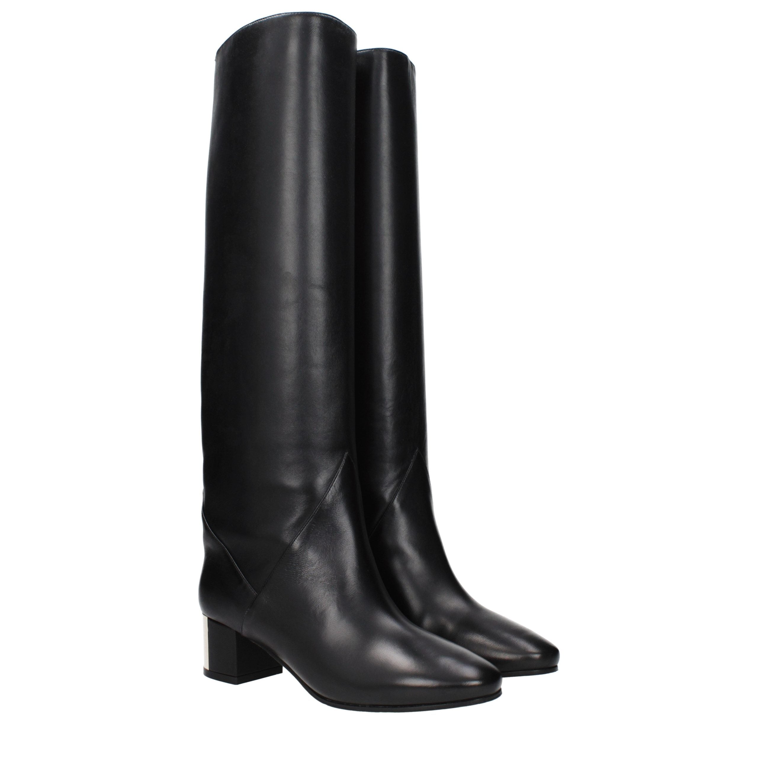 Jimmy Choo Black Leather Boots