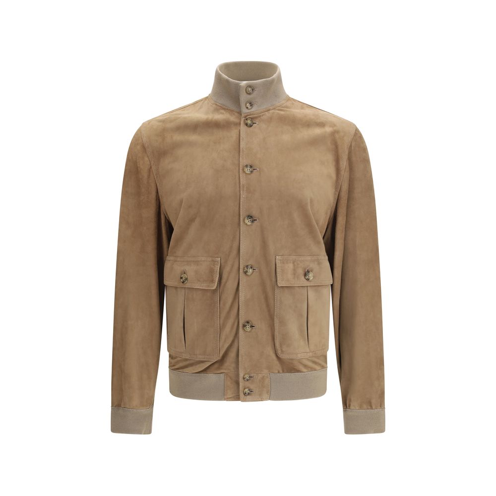 Valstar Beige Calf Leather Bos Taurus Bomber