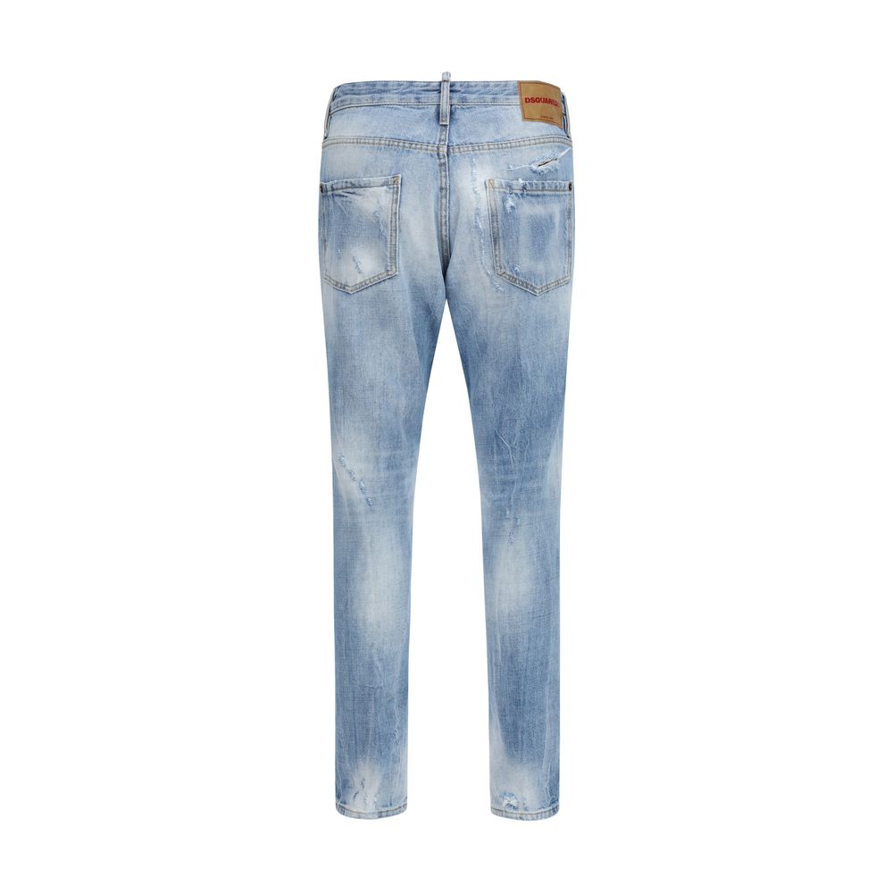Dsquared² Blue Cotton Relaxed Fit Jeans