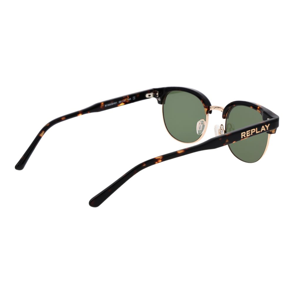 Lunettes de soleil métalliques marron Replay