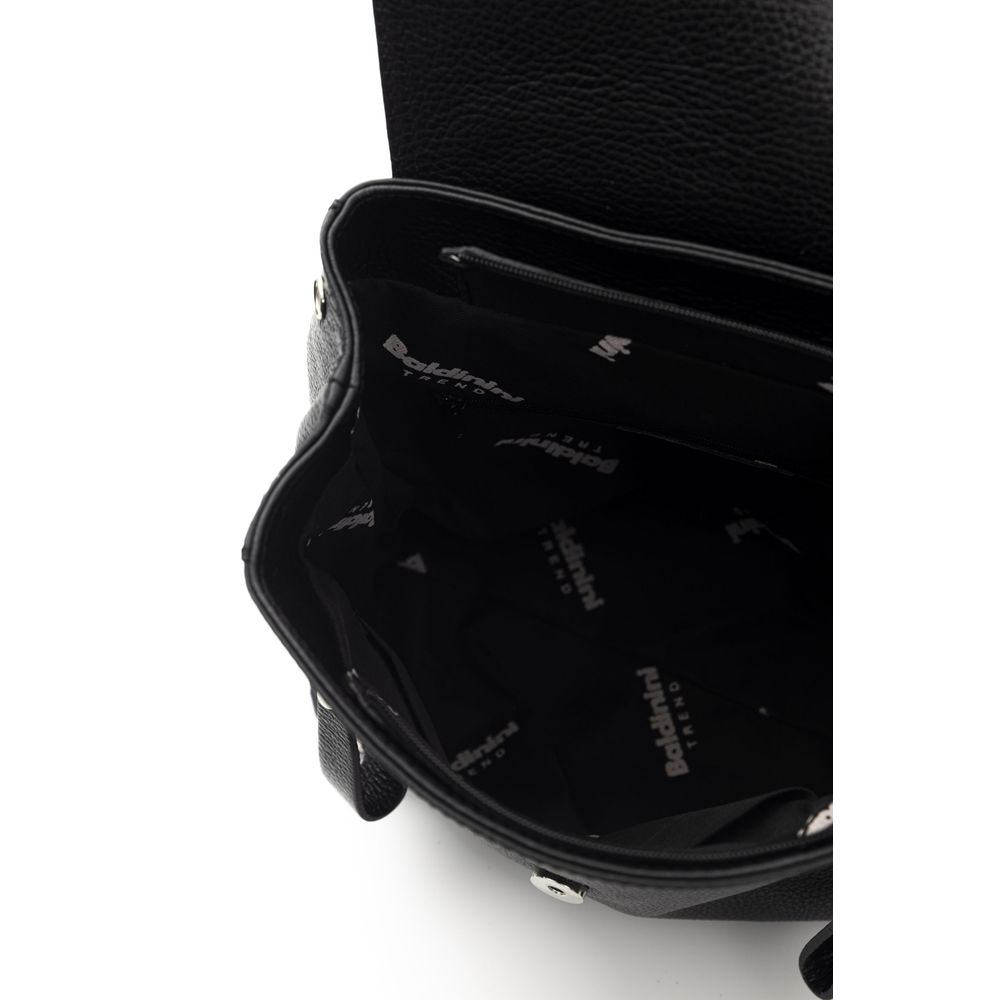Baldinini Trend Damen Rucksack aus schwarzem Leder