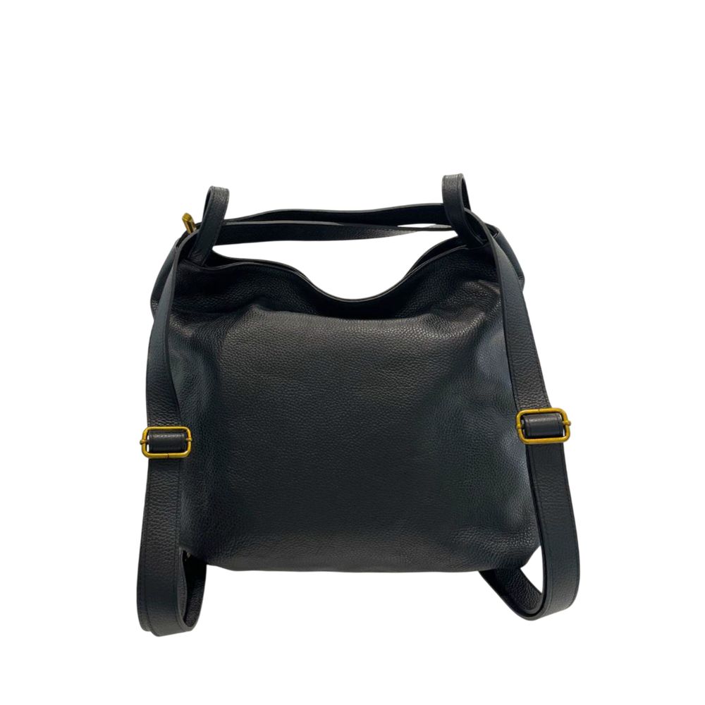 Baldinini Trend Damen Rucksack aus schwarzem Leder
