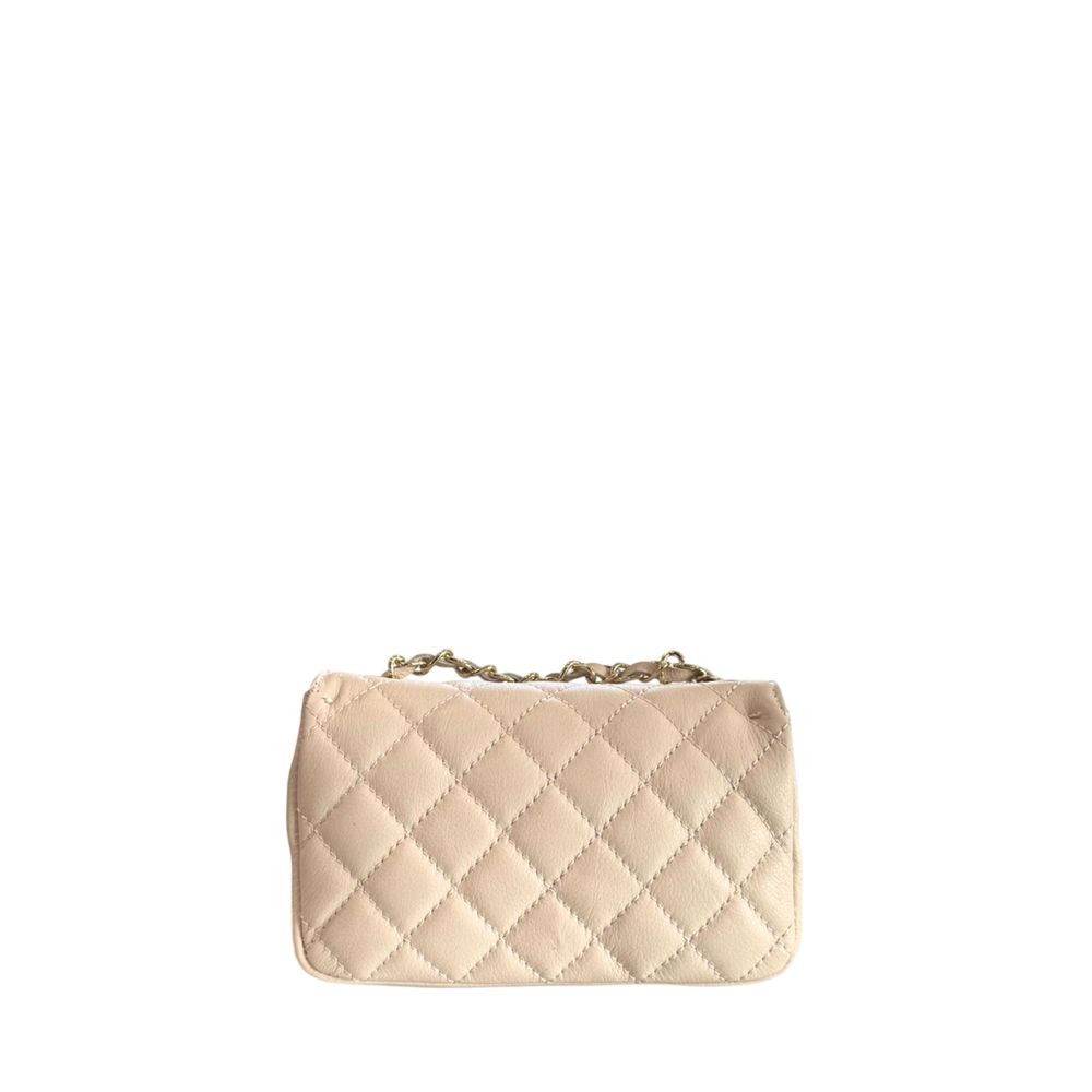 Baldinini Trend Damen Tasche aus beigem Leder