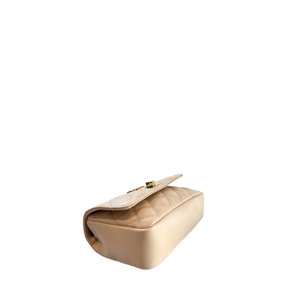 Baldinini Trend Damen Tasche aus beigem Leder