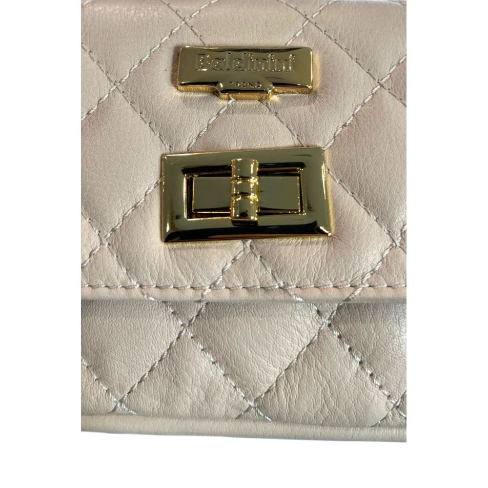 Baldinini Trend Damen Tasche aus beigem Leder