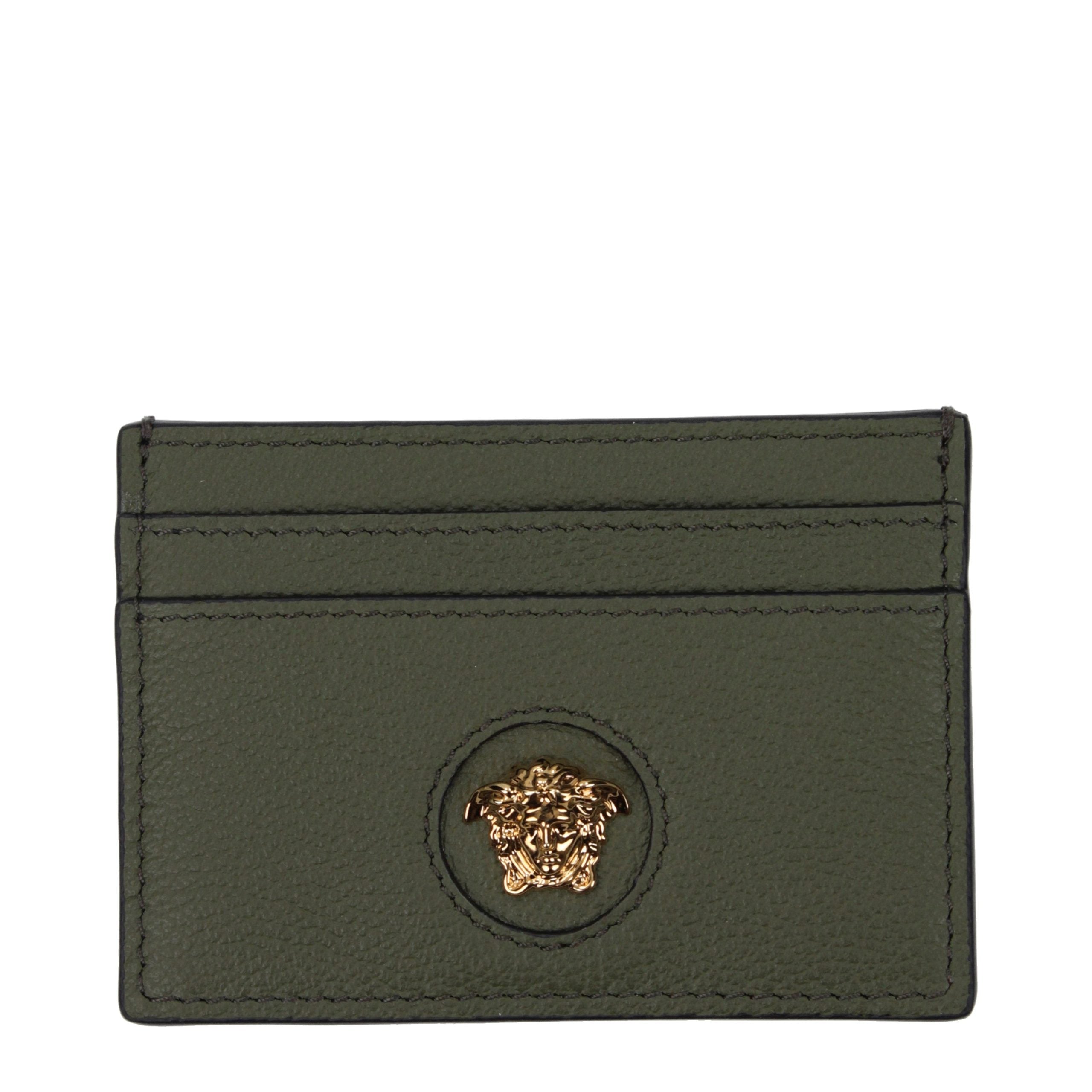 Versace Green Leather Cardholder