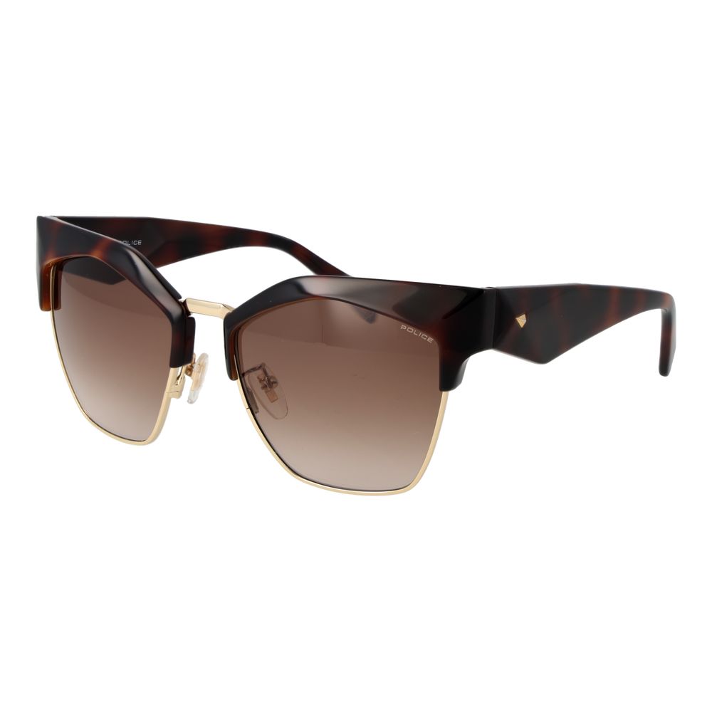 Lunettes de soleil Police en plastique marron