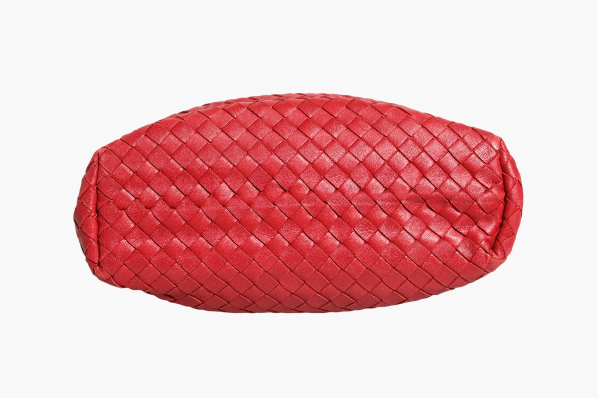 Bottega Veneta Rote Intrecciato Leder Tragetasche